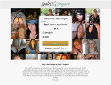 Tablet Screenshot of datecougars.com